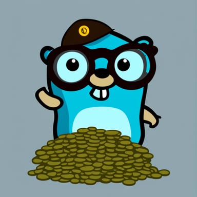Go Blue Gopher is programming like crazy.