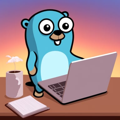 Surfing the web with Go Blue Gopher.