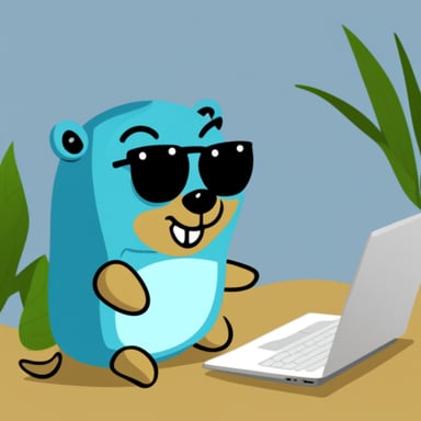 Surfing the web with Go Blue Gopher.