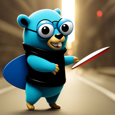 Surfing the web with Go Blue Gopher.