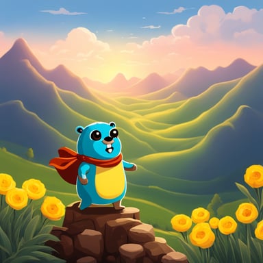 Go Blue Gopher explores the vast landscapes of China.