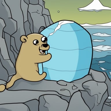 The Go Blue Gopher reaches the Arctic wall on a hypothetical flat Earth.