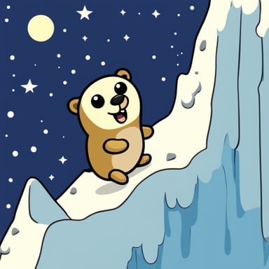 The Go Blue Gopher reaches the Arctic wall on a hypothetical flat Earth.