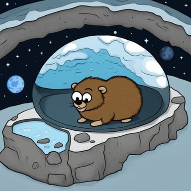 The Go Blue Gopher reaches the Arctic wall on a hypothetical flat Earth.
