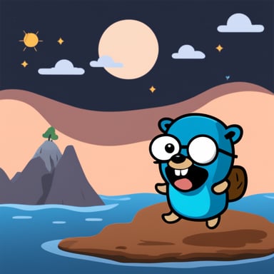 Go Blue Gopher in Flat Earth Adventure