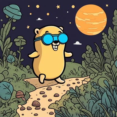 Go Blue Gopher in Flat Earth Adventure