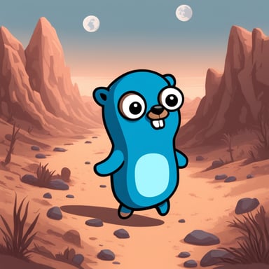 Go Blue Gopher in Flat Earth Adventure