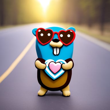 Go Blue Gopher enjoys a heart-shaped cookie.