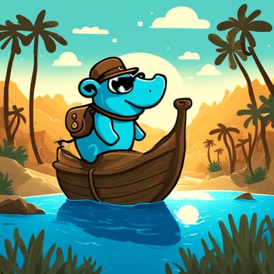 Go Blue Gopher riding an elephant in Africa.