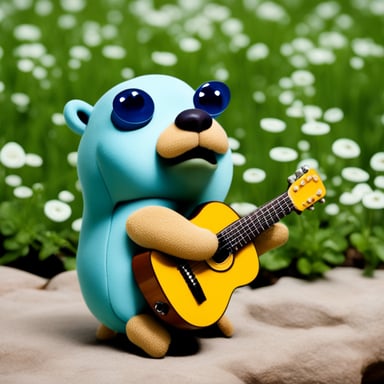 Go blue gopher sniffing around and finding out something cool.