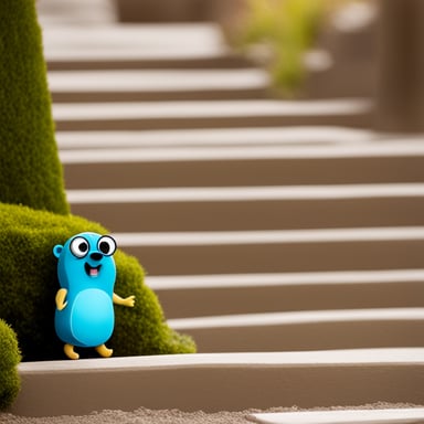 Go blue gopher sniffing around and finding out something cool.