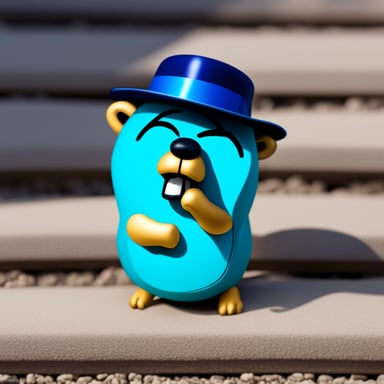 Go blue gopher sniffing around and finding out something cool.