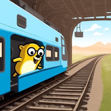 Go Blue Gopher stopping a train by farting.
