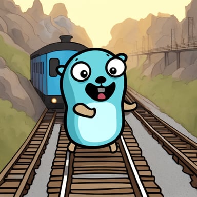 Go Blue Gopher stopping a train by farting.