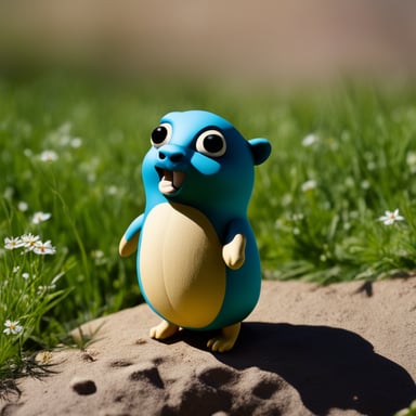 Go Blue Gopher, despite lacking eyes, mouth, ears, and teeth, impresses with its large size and striking contrast of shadows in the dark.
