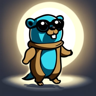 Go Blue Gopher, despite lacking eyes, mouth, ears, and teeth, impresses with its large size and striking contrast of shadows in the dark.