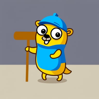 Happy Go Blue Gopher