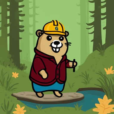 A go blue gopher as a beaver.