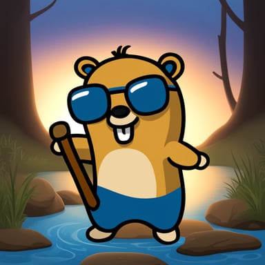 A go blue gopher as a beaver.