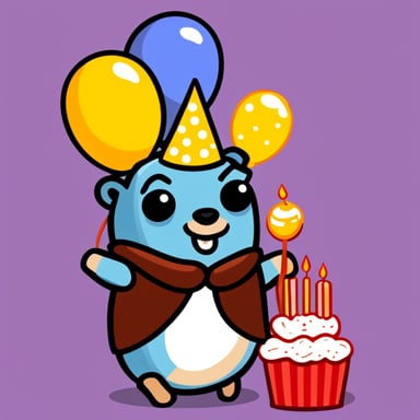 Happy birthday from Go Blue Gopher!