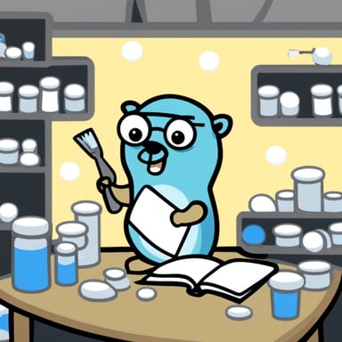 Go Blue Gopher angrily filling some formularies.