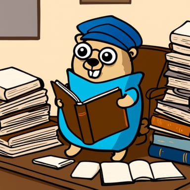 Go Blue Gopher is tired of reading too many papers.