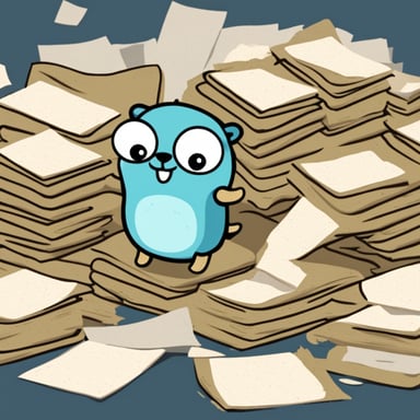 Go Blue Gopher sleeping in a pile of papers.
