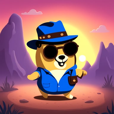 Go Blue Gopher as Indiana Jones.