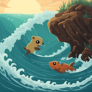 A strong Go Blue Gopher fighting a rustacean.