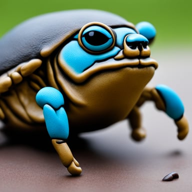 Ultra realistic Go Blue Gopher on top of a crab.