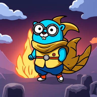 Go Blue Gopher as Dragon Ball.