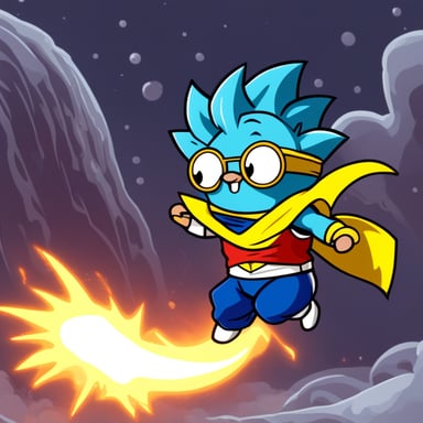 Go Blue Gopher as Super Saiyan