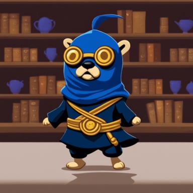 Go Blue Gopher as a ninja from a secret society.