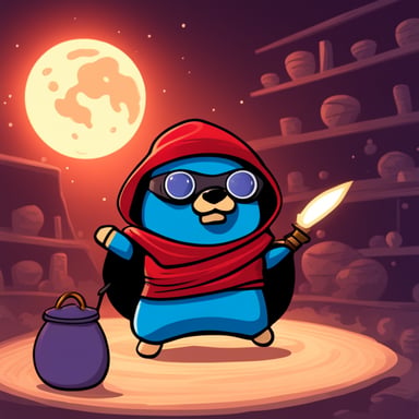 Go Blue Gopher as a ninja from a secret society.