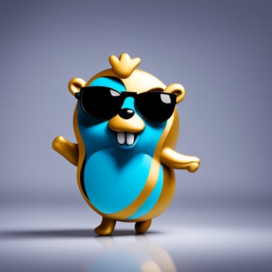 Go Blue Gopher as a blind person navigates the world with heightened senses, showcasing resilience and positivity in every step.