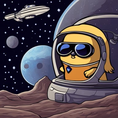 In a Star Trek spaceship, Go Blue Gopher embarks on an interstellar adventure.