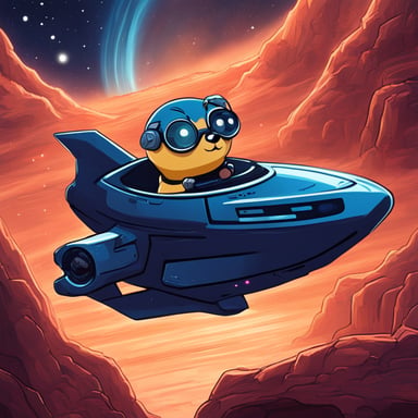 In a Star Trek spaceship, Go Blue Gopher embarks on an interstellar adventure.