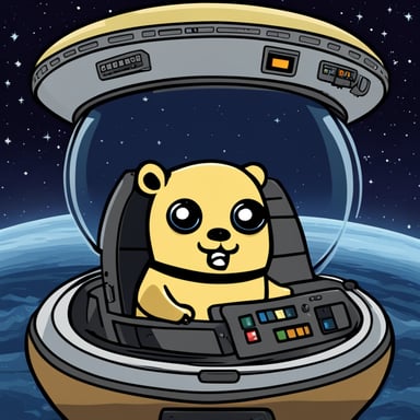 In a Star Trek spaceship, Go Blue Gopher embarks on an interstellar adventure.