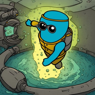 Go Blue Gopher goes diving in the sewer with mutant ninjas.