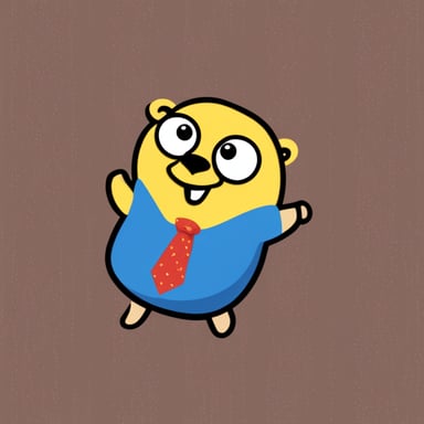 A Go Blue Gopher wearing a shirt of a Go Blue Gopher.