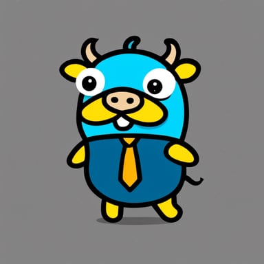 Go Blue Gopher as a cow.