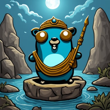 Go Blue Gopher as a deity.