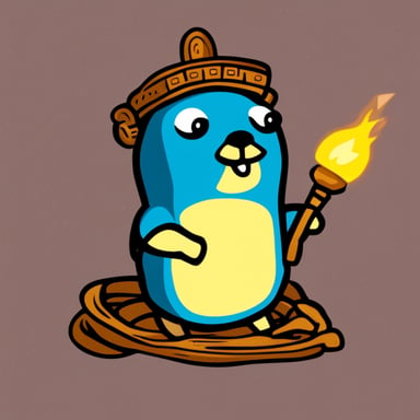 Go Blue Gopher as a deity.
