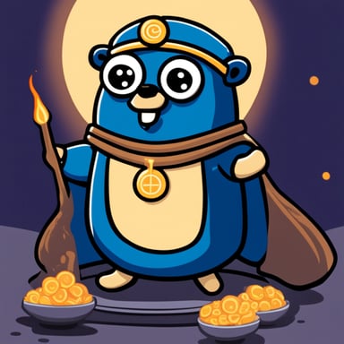 Go Blue Gopher as a deity.