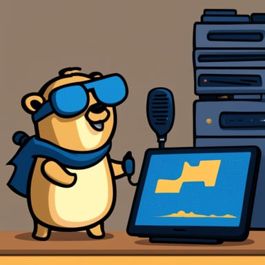 Go blue gopher is configuring meshnet radios.