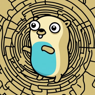 Go Blue Gopher found themselves in a tangled adventure within a maze of network nodes.