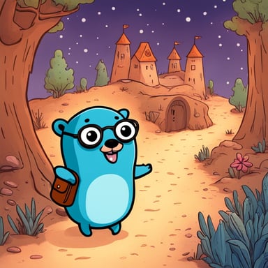 Inside a kids' book, Go Blue Gopher embarks on a magical adventure, discovering new friends and learning valuable lessons along the way.