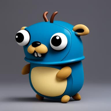 Go Blue Gopher as a unique half gopher, half crab creature.