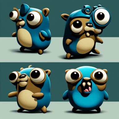 Go Blue Gopher as a unique half gopher, half crab creature.