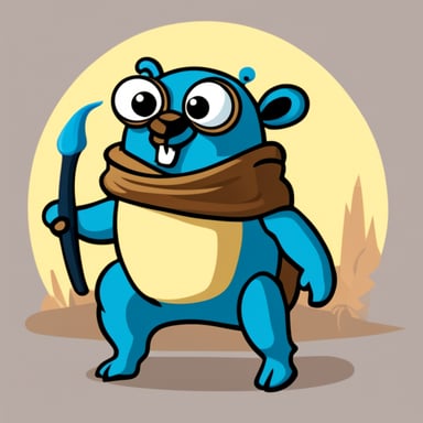 Go Blue Gopher as a unique half gopher, half crab creature.